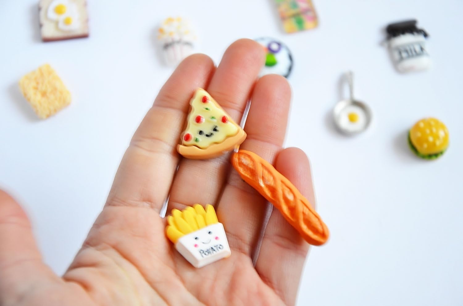 Food Theme I spy trinkets sets for I Spy bag, bottle