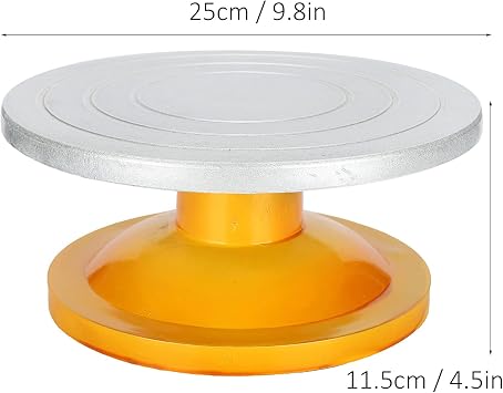 25cm Pottery Banding Wheel, Pottery Turntable Metal Banding Wheel, Clay Sculpture Turntable, Sculpting Wheel Pottery Model-Making Turntable Manual Carving Wheel for Ceramic Clay Sculpture