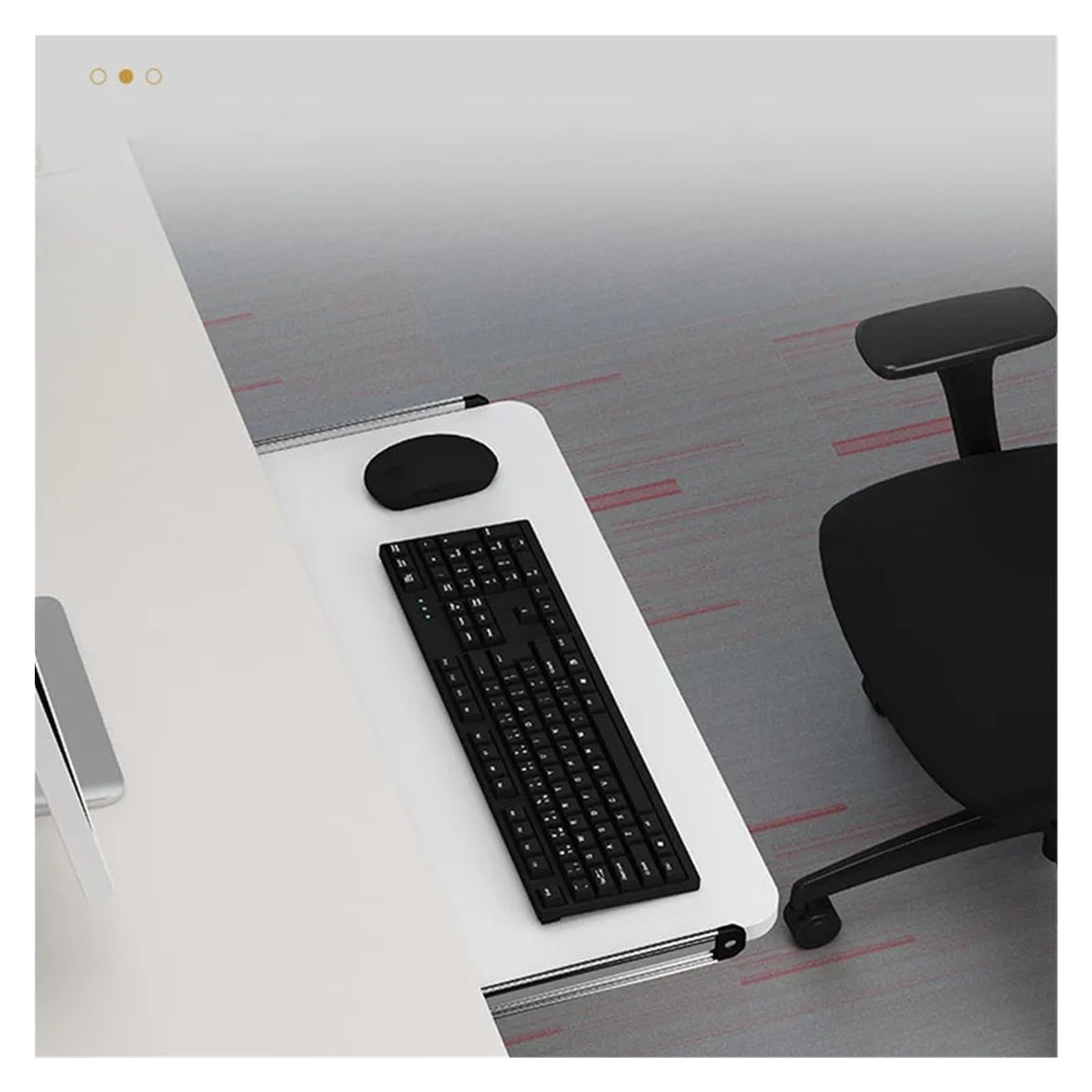 Sqqcreato 75Cm Style D Under Desk Keyboard Tray Sliding Under Desk Keyboard Tray Slide Out Holder Drawer Office Extender Computer(75Cm Style D)