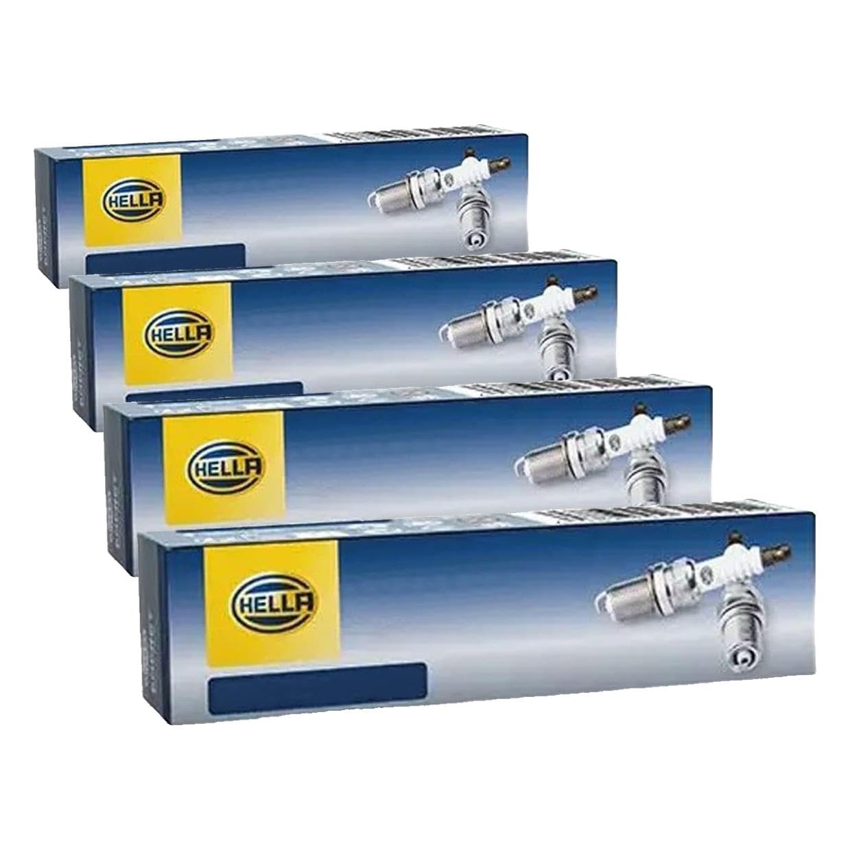 Hella 8EH 188 705-291 Bujía de encendido - Platinum PFJ8RC5-10 - Ancho de llave: 16 - Long. rosca: 26.5mm - Distancia entre electrodos: 1.0mm, Número de uso: PFJ8RC5-10 (Paquete de 4)