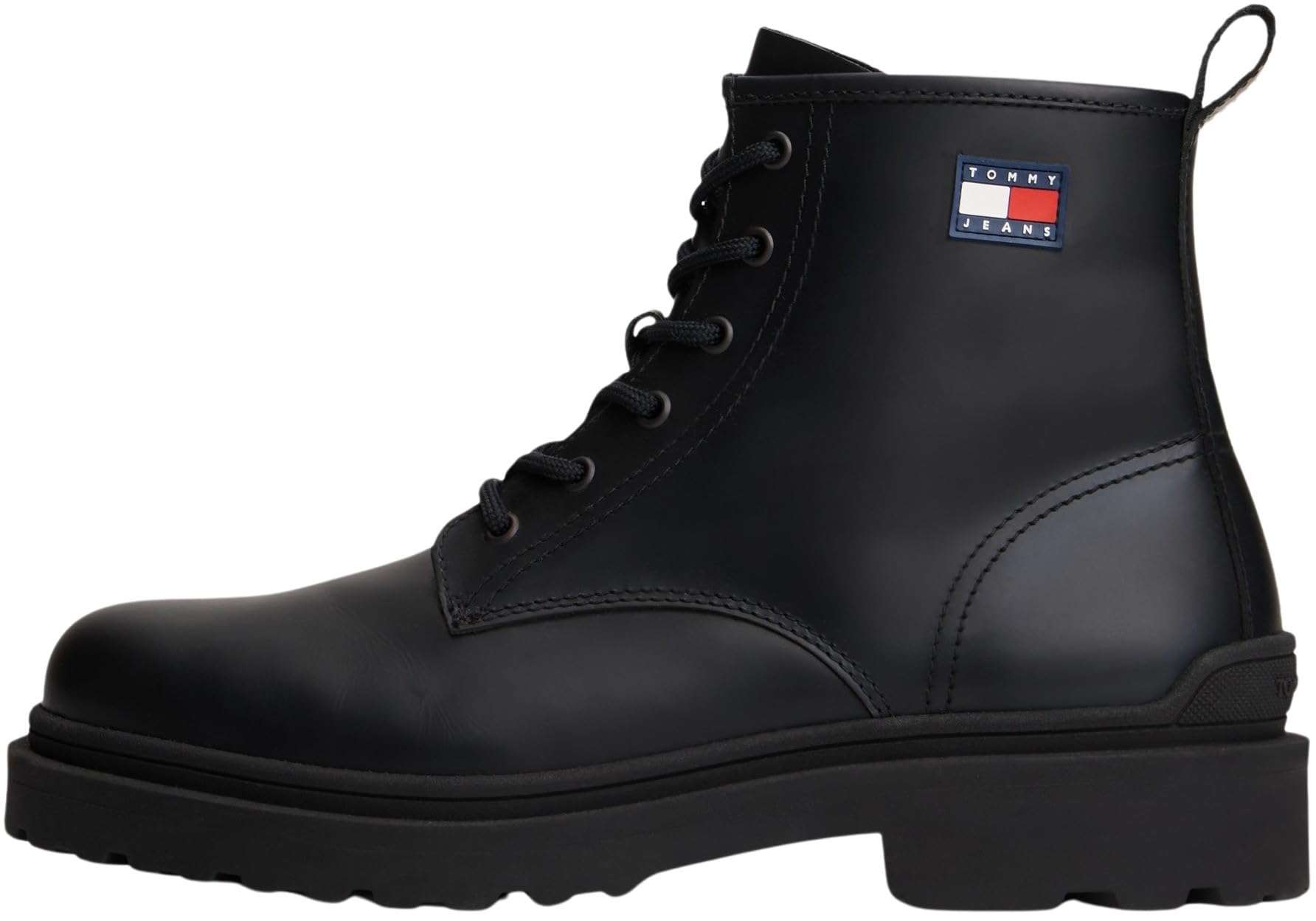 Tommy Jeans Herren Mid Boot Stiefel Lace Up Rubberized aus Leder