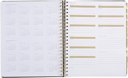 Miniatura 3 de russell+hazel Agenda semanal 2024, octubre de 2023 a diciembre de 2024, suministros de oficina, cuero vegano negro, incluye 190 calcomanías, 9.125 x