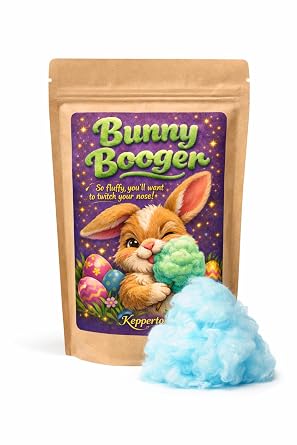 Bunny Booger Cotton Candy - Premium Easter Treat - Fluffy Blue Cotton Candy for Gifts, Parties, and Celebrations - Fun and Elegant Sweetness