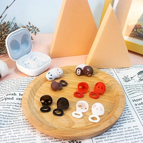 Miniatura 6 de IiEXCEL 8 pares de almohadillas antideslizantes para Galaxy Buds Live, pequeñas y grandes, para añadir agarre en la funda, accesorios de alas