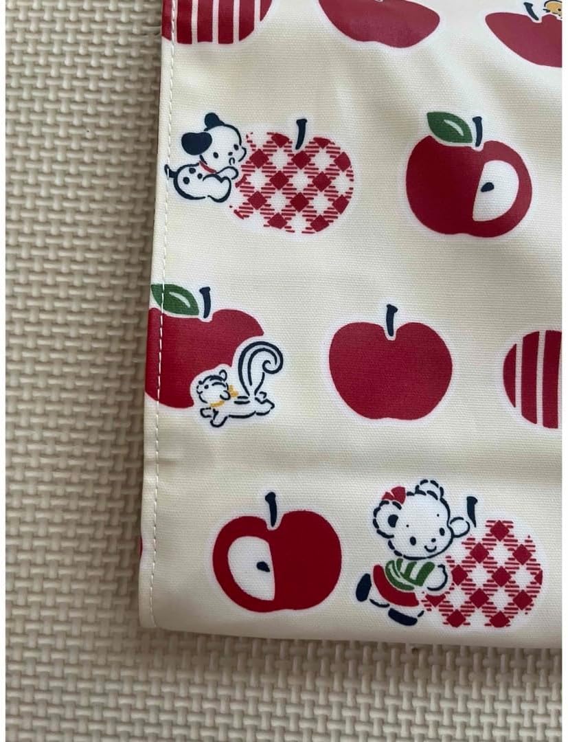 familiarファミリア♡りんご柄マザーバッグトートショルダー赤チェック