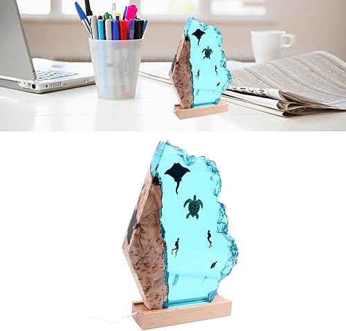 Miniatura 8 de Lámpara de buceo, lámpara de 8 pulgadas con LED desmontable, noche de madera para el hogar, 5 V USB ed Diver para dormitorio li habitación