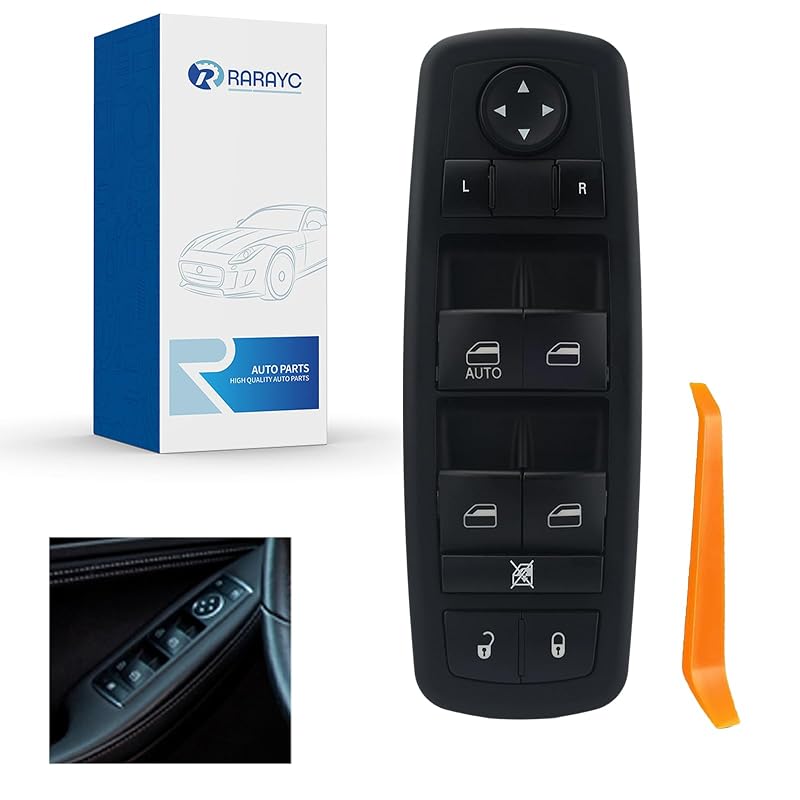 Interruptor mestre do vidro elétrico RARAYC para Dodge Journey 2011–2016, 8+13 pinos, iluminação azul-clara – 1 unidade