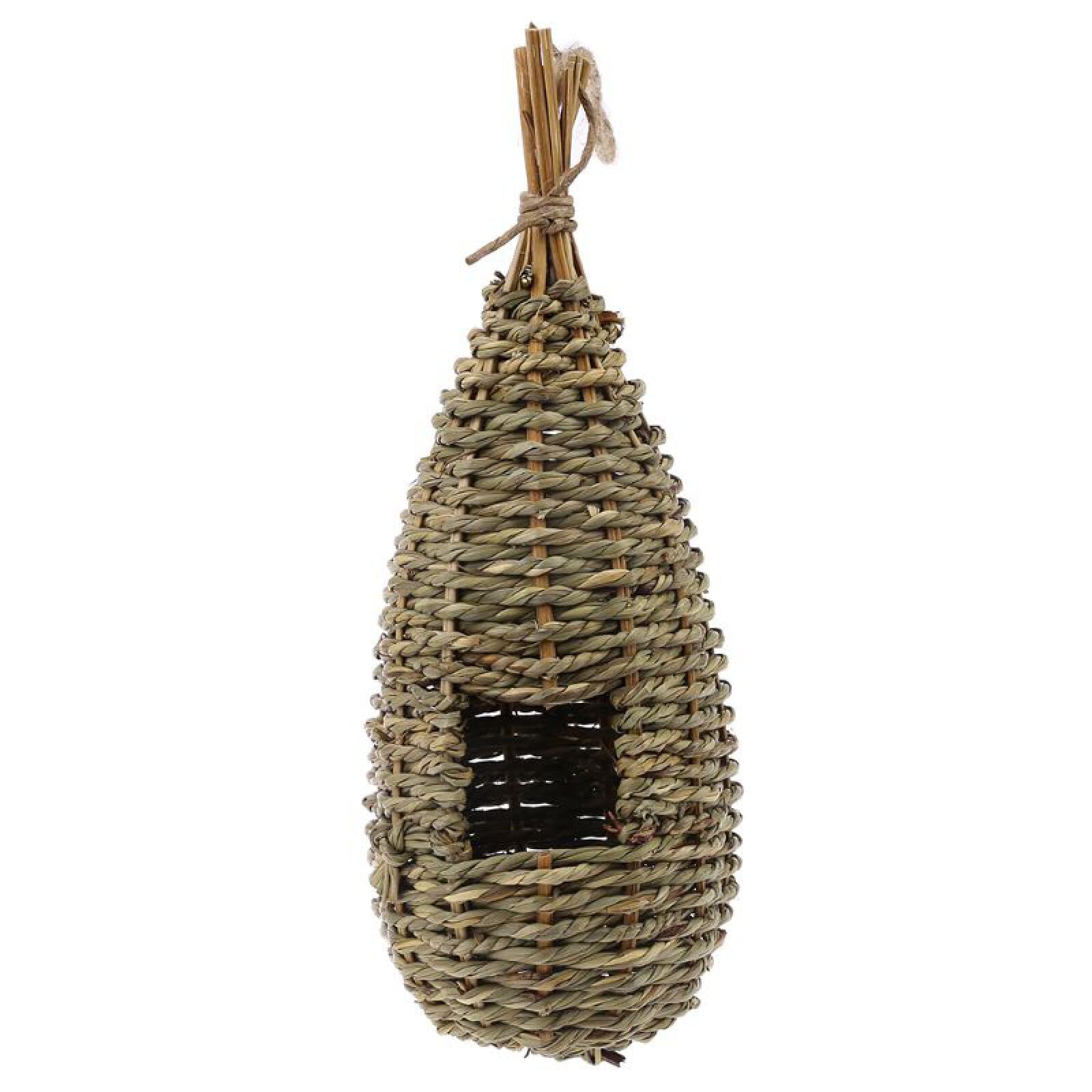 Nid d'oiseau, Nid d'oiseau Cage à Oiseaux en Herbe œufs Maison Extérieure Décorative Tissé Suspendu Perroquet Maisons Chambre for Animaux de Compagnie F(B)