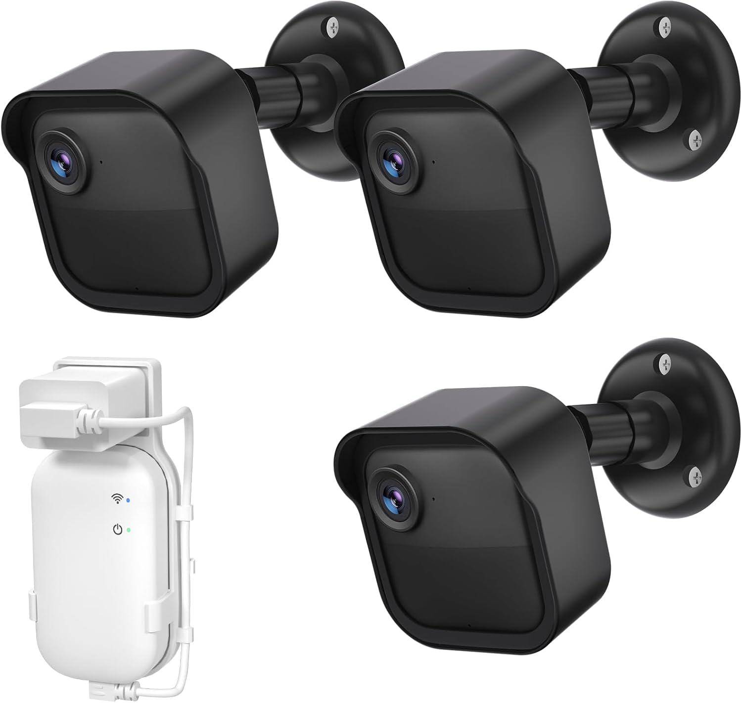 3 Pack Blink Outdoor Camera Wall Mount with Sync Module Core Outlet Mount