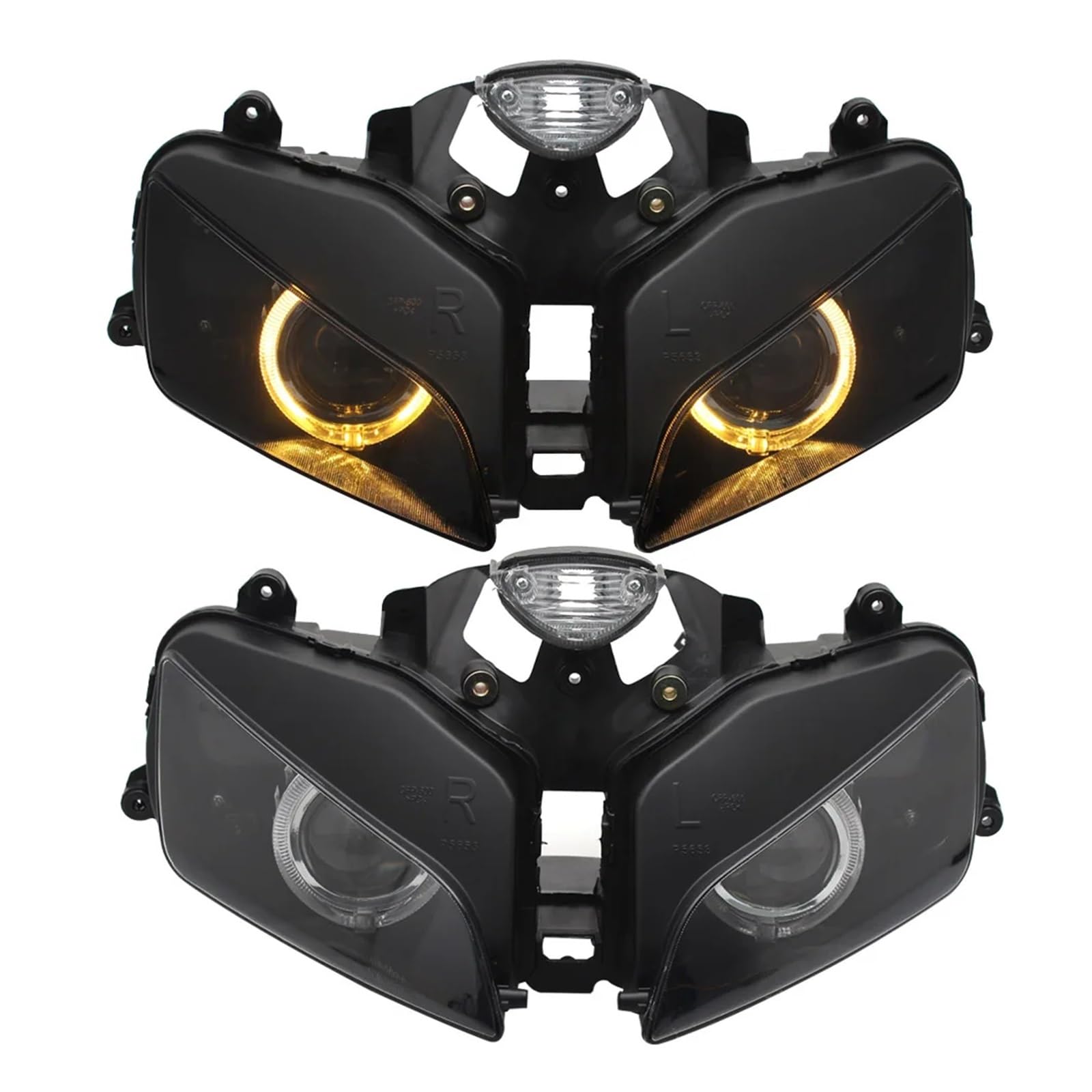 Dirt Bike Reflektor Światło Do Jazdy Pasuje do Honda CBR 600RR 2003-2006 reflektor LED motocyklowy Angel Eyes HID Hi/Lo Beam zmodyfikowany reflektor