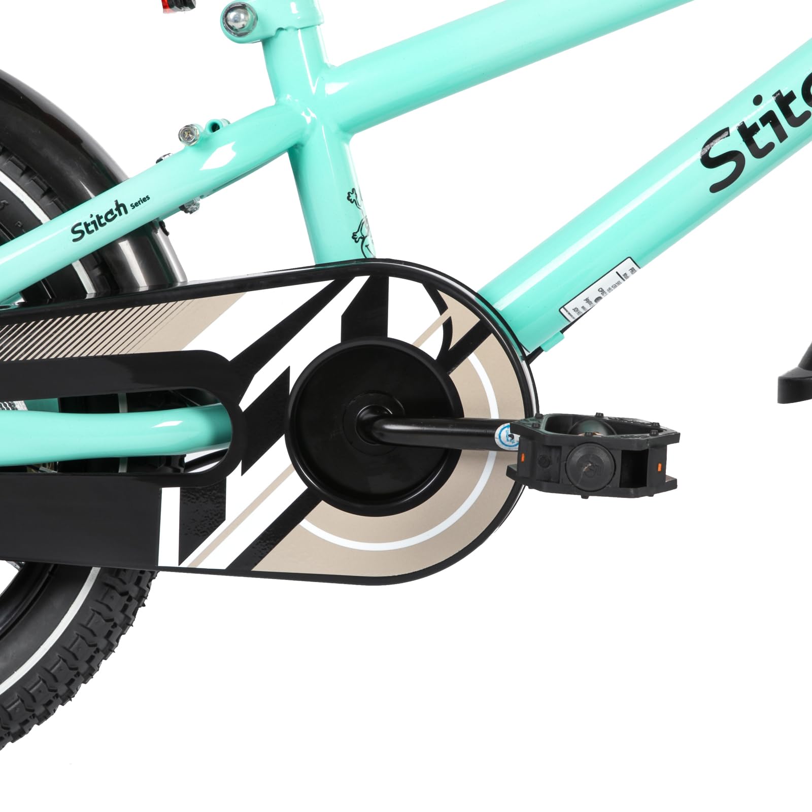 STITCH 14 Zoll Kinderfahrrad für 3-5 jährige Jungen, 14' Zoll Fahrrad für Jungen mit Stützrädern, Grün