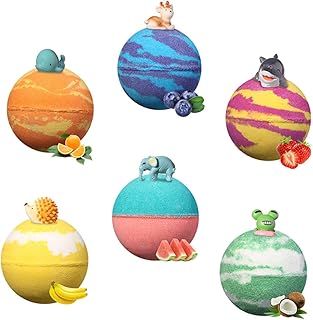 HONMEET 6 Peças Bola De Sal De Banho 1 Para Spa Conjunto De Presente Banho De Espuma Banho De Sal Marinho Banho De Manteiga De Karité Banho De Bolha Bola De Banho Bolas De Sal Bombas De