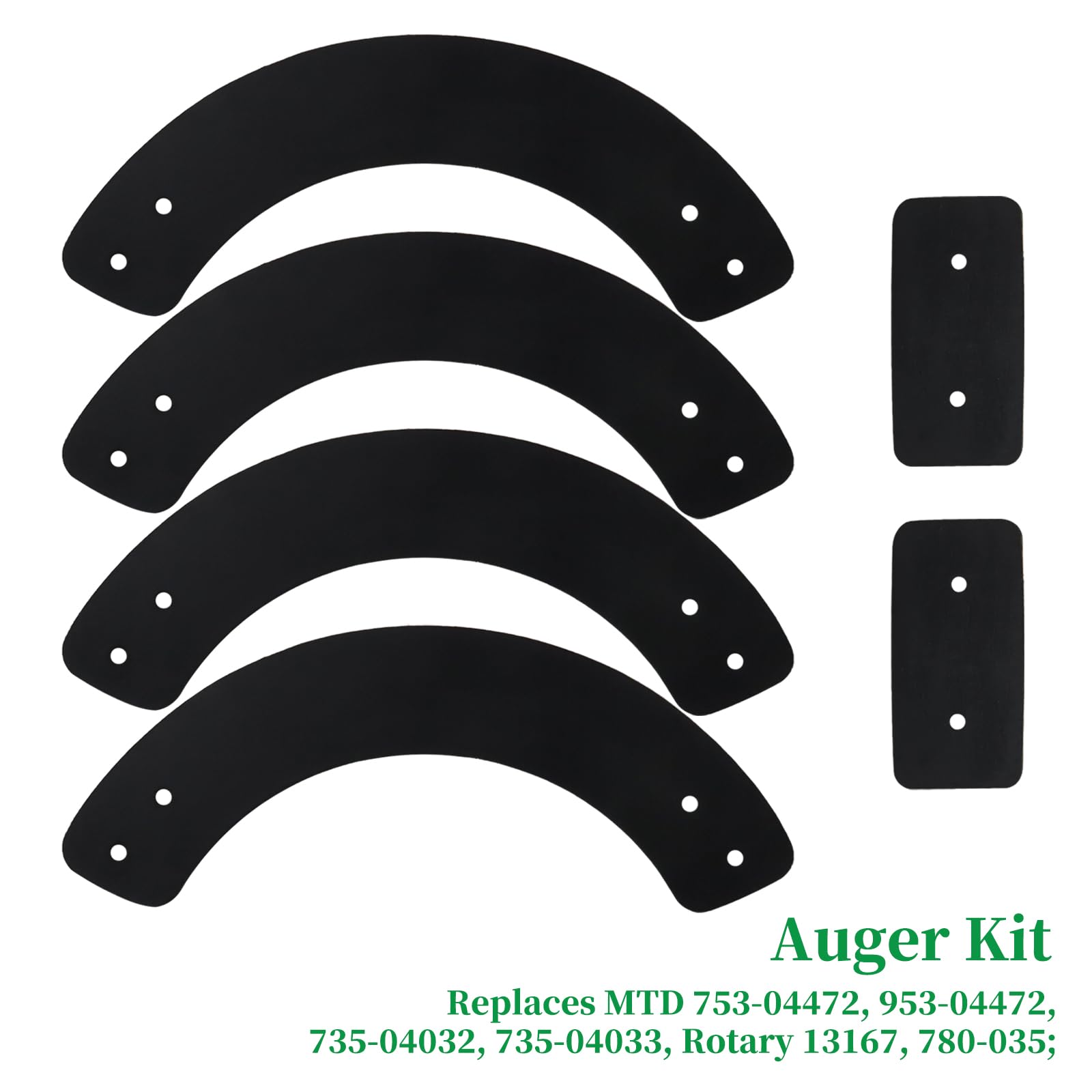 NICHEFLAG 753-04472 Auger Kit Replaces MTD 753-04472 MTD, Auger Replacement Rubber 753-04472 Kit, 753 04472, 735-04032, 735-04033 for Troy-Bilt Squall 2100, 210, 521, 721, 5521 Snow Throwers
