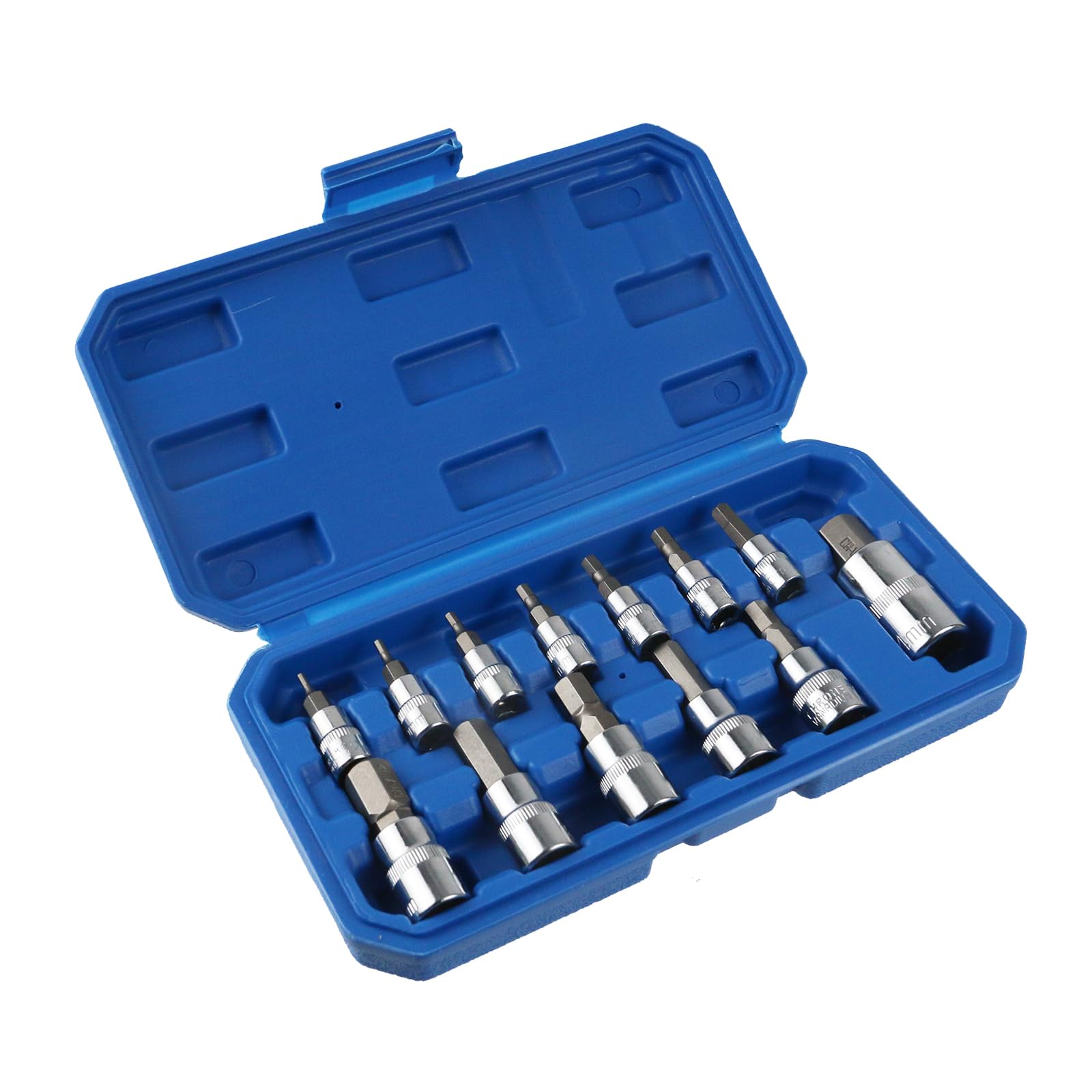 Oedema 13 Pcs Torx Bit Socket Set 1/4-inch, 3/8-inch & 1/2-inch Drive Bit Socket Set Tamper Proof Torx with Storage Case for Car, Trucks