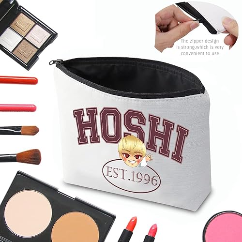 Miniatura 4 de CMNIM Lindo 17 Miembros Kpop Cara Maquillaje Bolsa Kpop Mercancía K-Pop Regalo 17 World Tour Zipper Bolsa Bolsa para los fans de cantante, Bolsa de