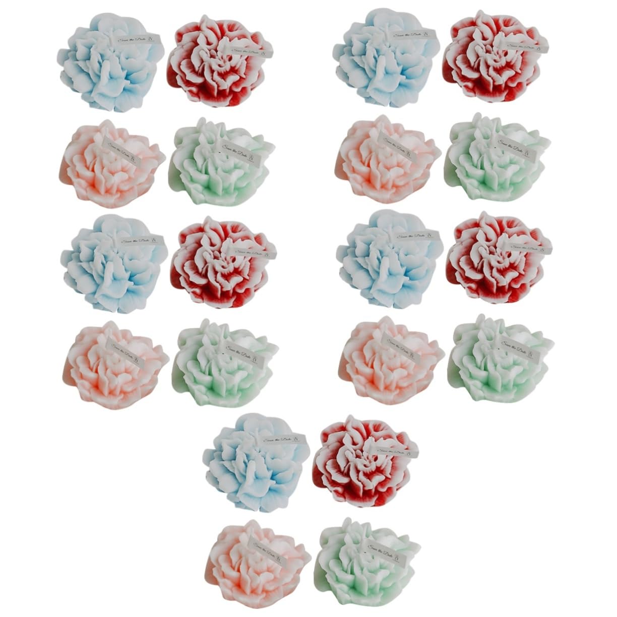 Alipis 5 Set Di Candele Profumate A Forma Di Fiore Per La Decorazione Della Casa Cera Di Paraffina Per La 4 Pezzi*5