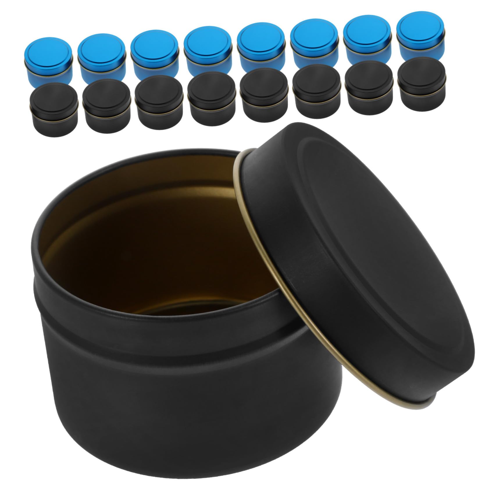 Uonlytech 24pcs Candle Jars with Lids Tinplate Containers for Candle Making Versatile Storage for Jewelry Crafts and More and Design for Home Use