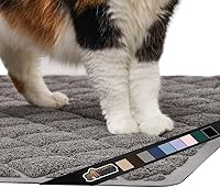 Gorilla Grip Cat Litter Box Mat 24x17 Grey - Water-Resistant Litter Trapping Mat, Easy Clean Scatter Control for Mess-Free Floors