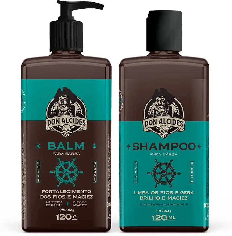 Kit Balm E Shampoo Premium Para Barba Calico Jack - Don Alcides