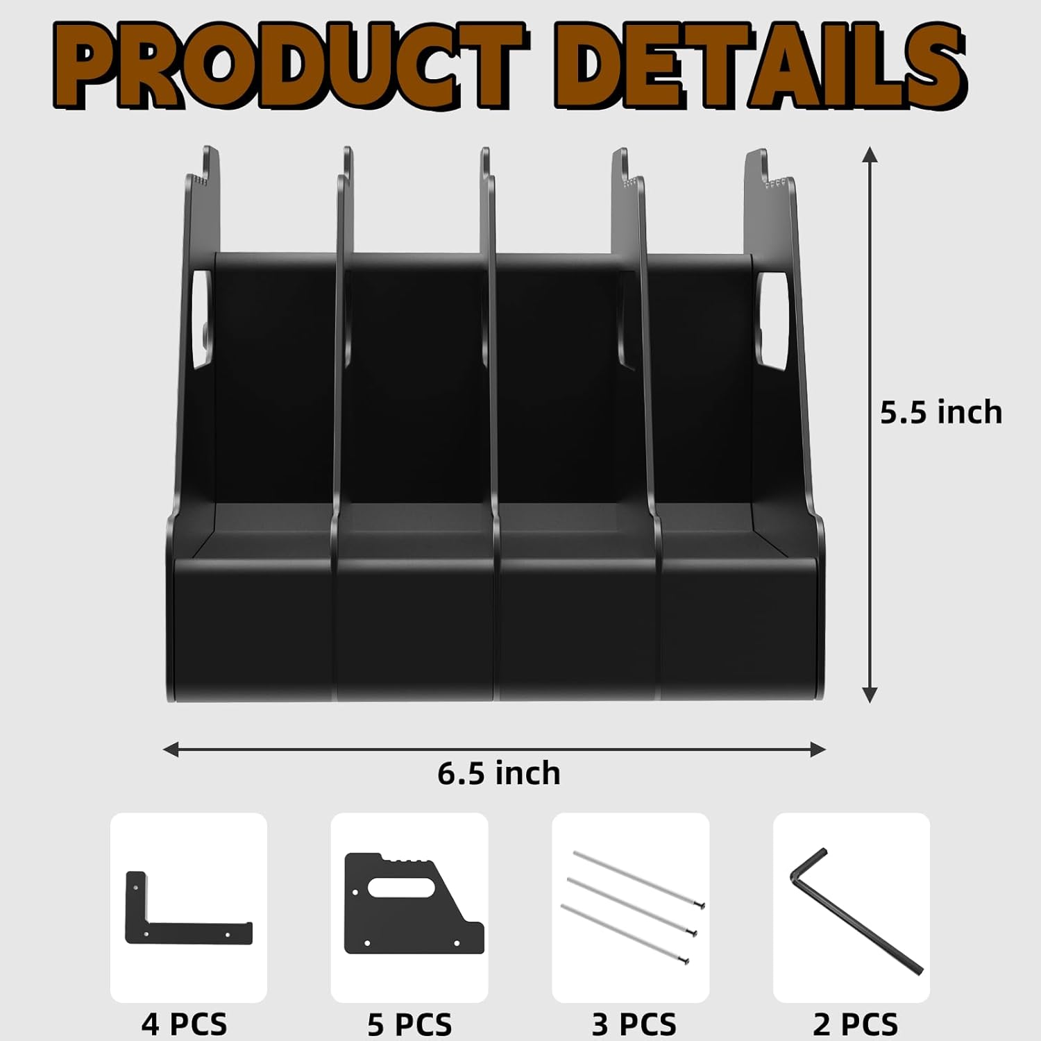 HEKAGURA Pistol Rack for Gun Safe, Can Hold up to 4-8 Pistols, with Foam Protection to Prevent Scratches on The Guns for Revolvers, Glock 17 19 23 Gun Safe Accessories