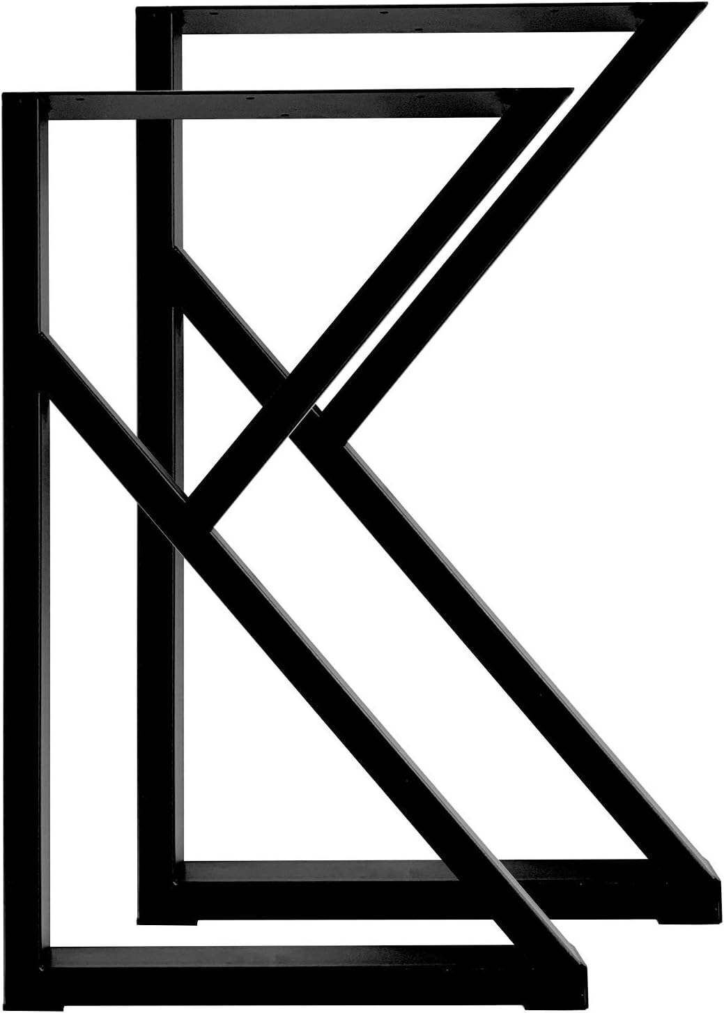 Free Shipping Offer Karpevta Metal Table Legs 28 Height 17.7 Wide Heavy Duty Metal Desk Legs K Type Industrial Modern DIY Black Iron Bench Legs Coffee Table Legs 2 PCS