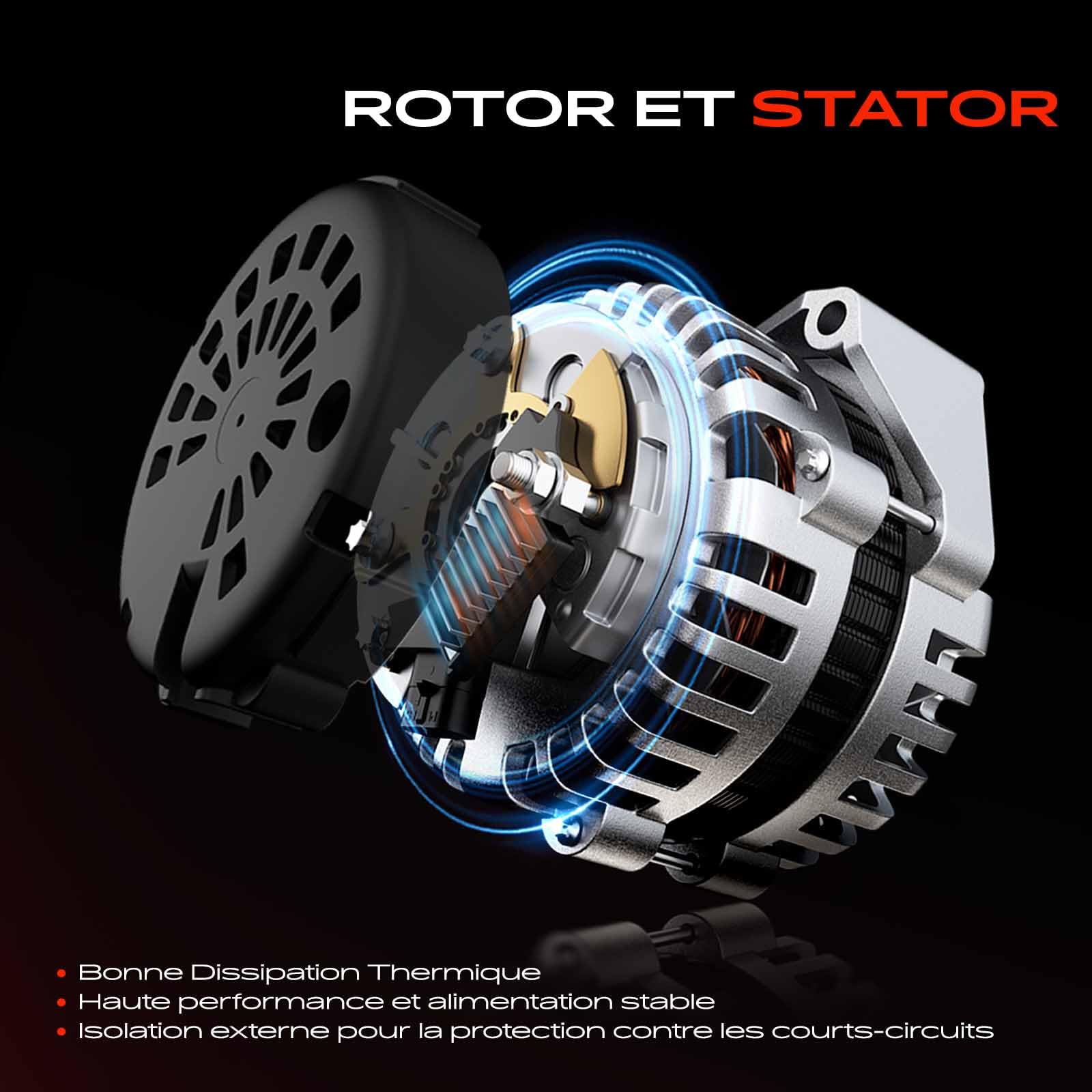 Frankberg Alternateur Compatible avec Twingo I C06 1.2 Kangoo KC0/1 1.2 Kangoo Express FC0/1 1.2 Clio I 5/357 B/C57 1.2 Clio II BB CB 1.2 LPG Remplacer# 8547N,10480214