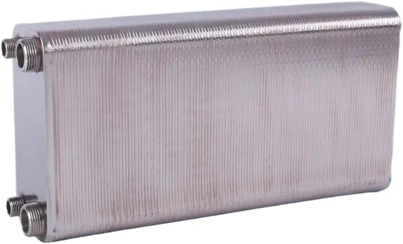 120 Plates Plate Heat Exchanr Water Beer Wort Chiller Cooler 304 Stainless Steel for Home Brewing Beer(Manual B)