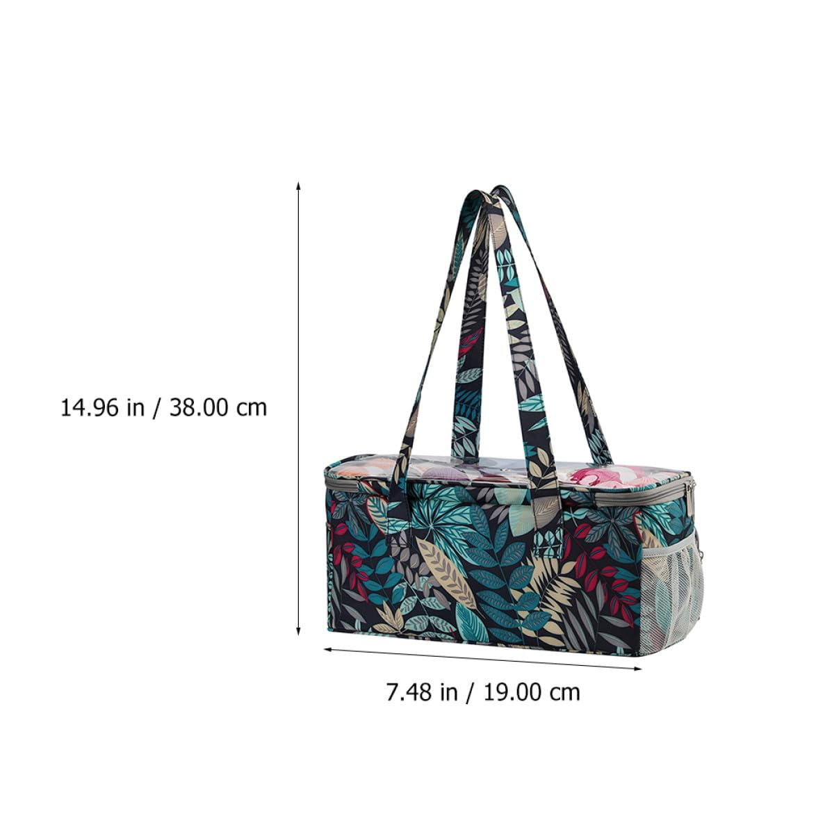 Angoily Borsa Portaoggetti per Filati e Lana Cinturino Rinforzato Organizer per Attrezzi da Lavoro a Maglia Resistente e Multitasche per Uncinetti e Ferri da Maglia Porta Filati da