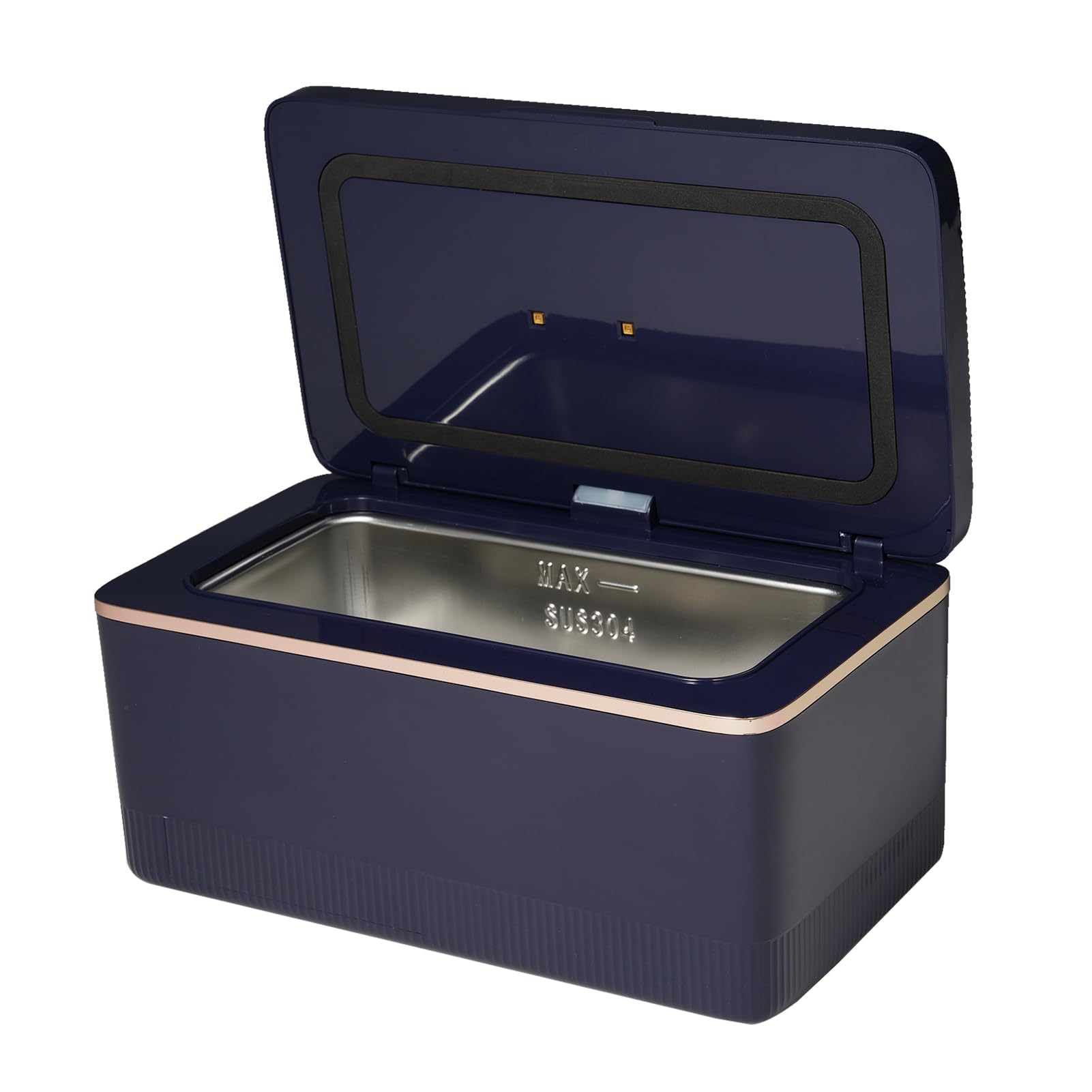 BLAIS Limpiador ultrasónico de joyas Limpiador ultrasónico doméstico UV de 600 ml Máquina limpiadora por ultrasonido portátil de 43 KHz con 2 modos para limpiar joyas, anteojos, relojes, anillos, mone