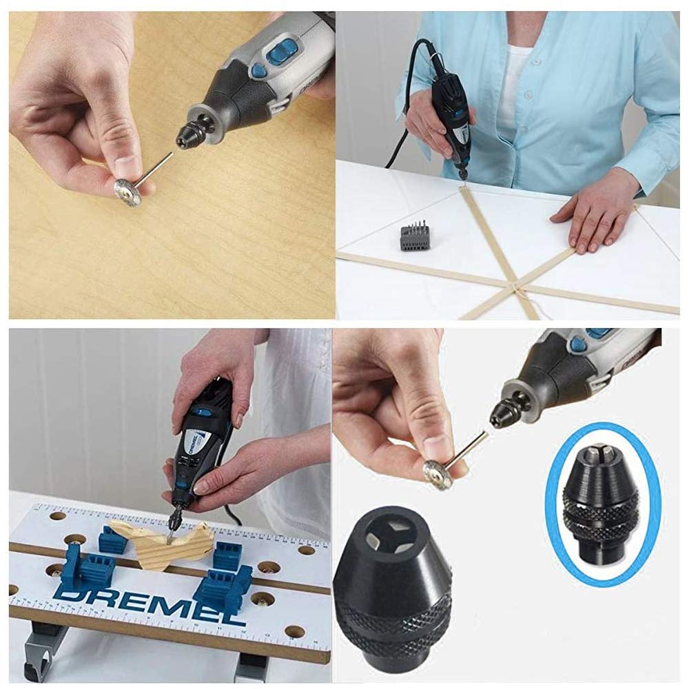 2 Mandrini Autoserranti Per Trapano - Per Utensili Rotanti, Range 0.3-3.2mm - Foto 4