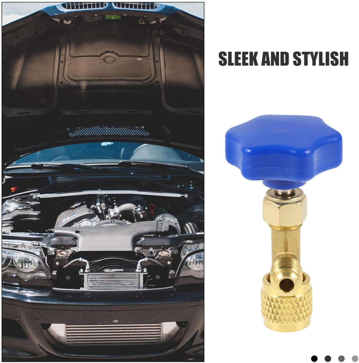 Amosfun 2pcs Brass Car Refrigerant Bottle Tap Opener Valves Safety Adapter Control Valves for HVAC Refrigeration Charging Equipment