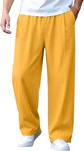Mens Sweatpants Baggy Loose Fit Joggers Wide Leg Workout Casual Oversized Essent