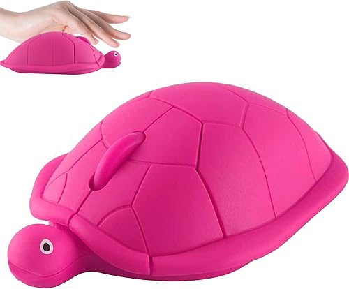 Miniatura 7 de elec Space Ratón inalámbrico en forma de tortuga, ratón óptico de computadora de 2.4G, 3 botones, 4.7 x 3.0 in (verde menta)