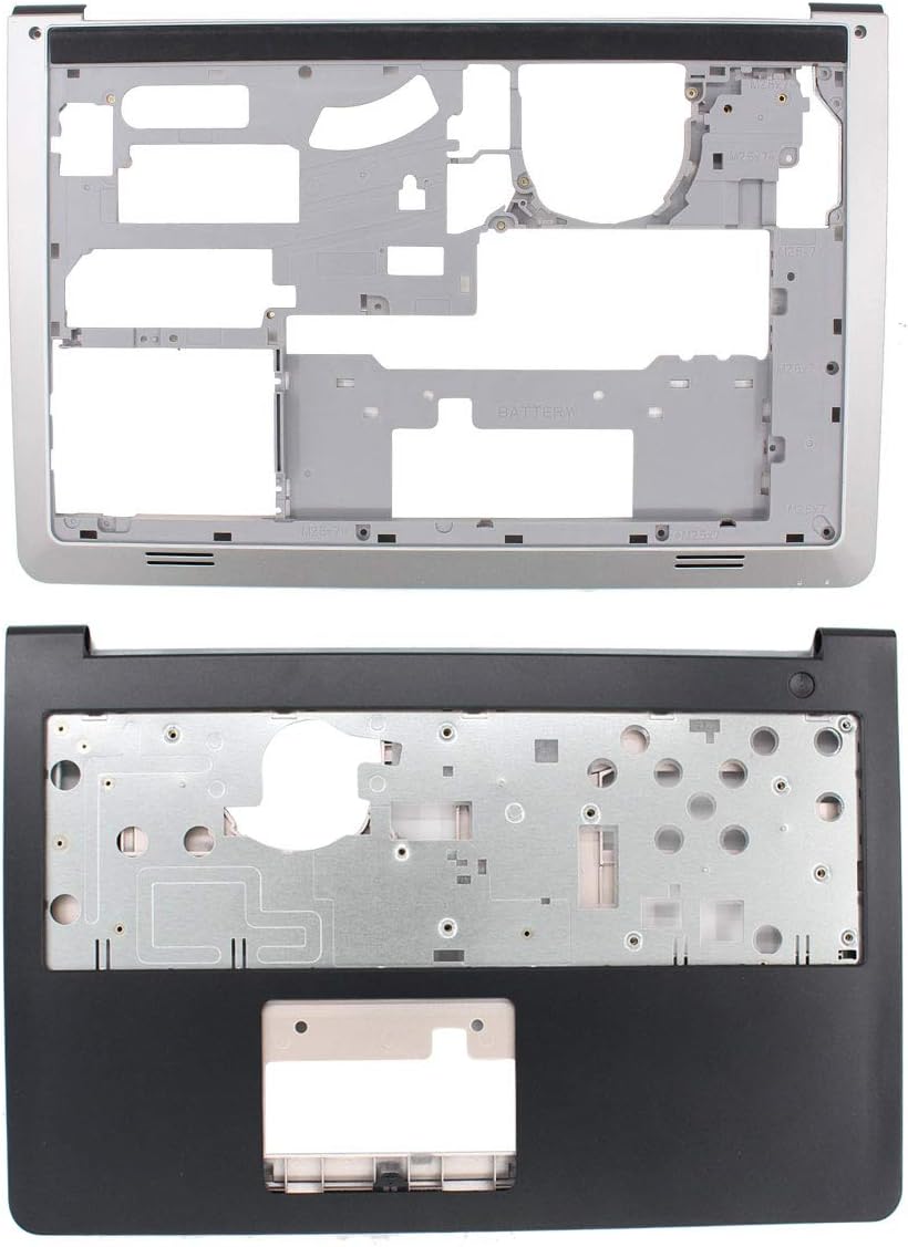 MOTOKU Laptop Palmrest Upper Case Keyboard Bezel and Bottom Case Base Cover Chassis Replacement for Dell Inspiron 15-5547 5542 5545 5548
