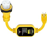 Vista 10 de Kohree Adaptador RV de 50 amperios a 110 voltios con protector de sobretensiones de 8000 julios, NEMA 5-15P a NEMA 14-50R Cable adaptador