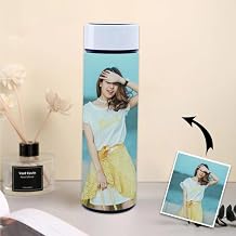 EVOTECH Customized LED Display Temperature Bottle, Steel Bottle, Insulated Flask | Hot & Cold for 24 Hours, Travel Bottle, Custom Print, Personalised Name/Photo Temperature Bottle
