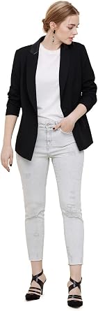 VIOLETA - Chaqueta de traje - para mujer negro 54 (Más Talla): Amazon.es:  Ropa