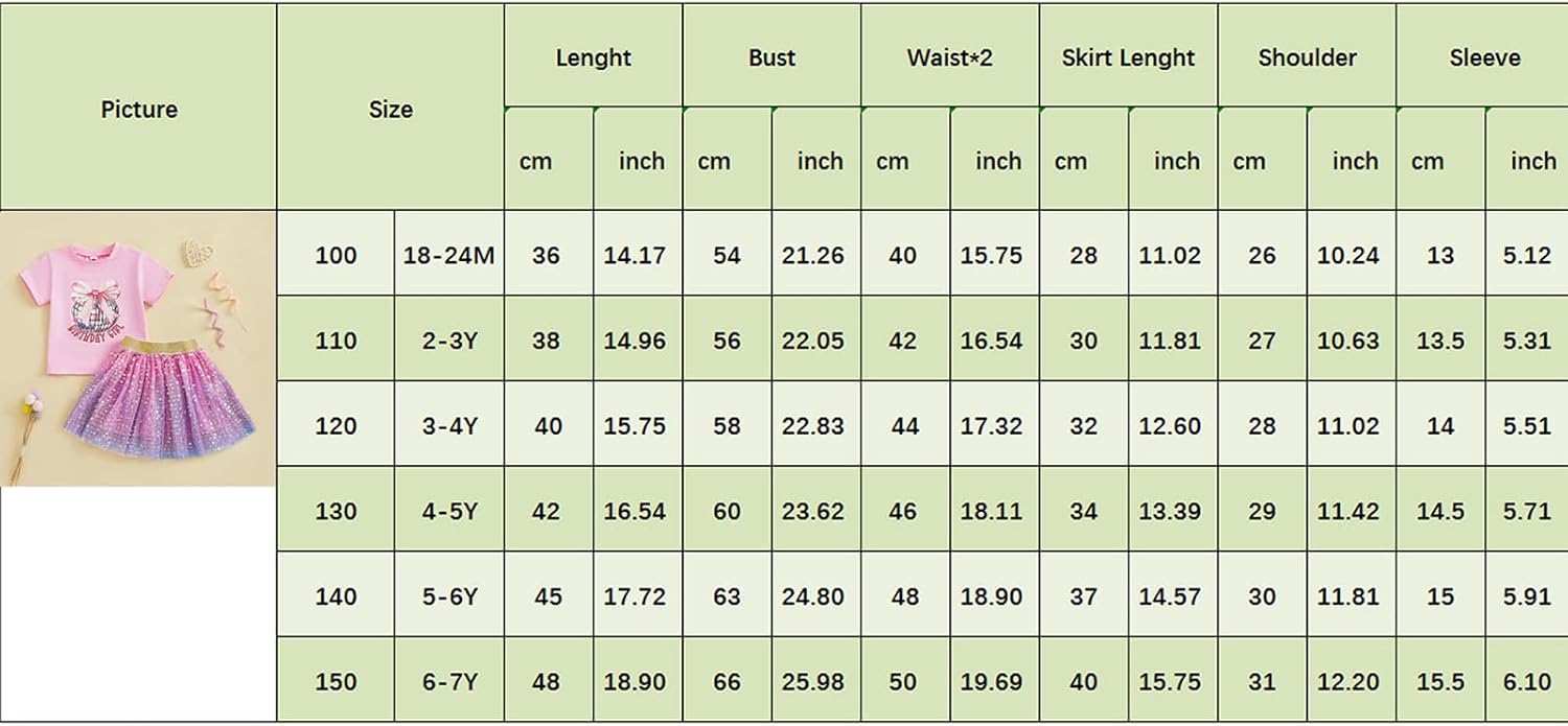 Kayotuas Toddler Baby Girl Birthday Outfit Birthday Girl T Shirt Tutu Tulle Skirts Kids Girls Cake Smash Dress Summer Clothes