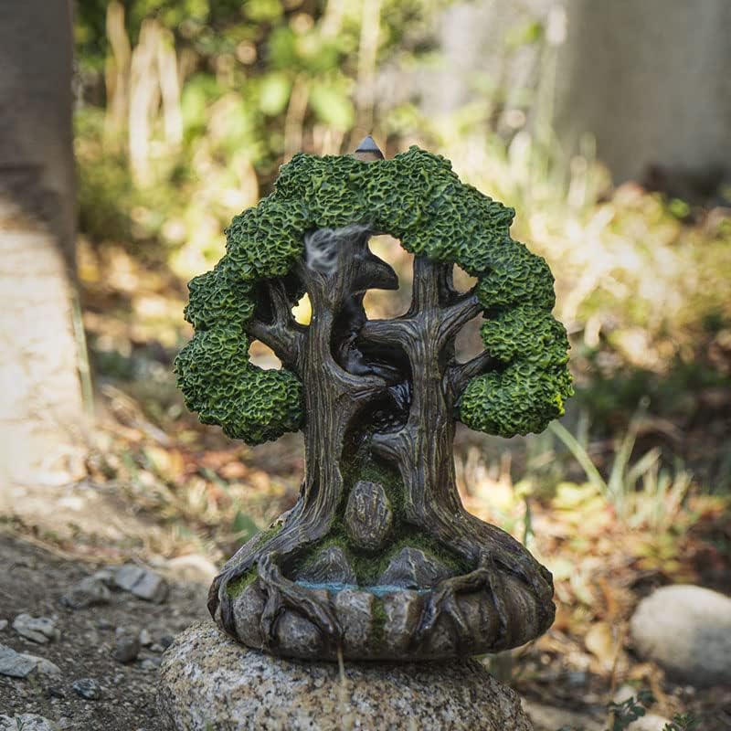 Pacific Giftware Tree of Life Backflow Burner, 6.29-inch Height, Resin, Multicolor, Home Décor, Tabletop Décor, Halloween