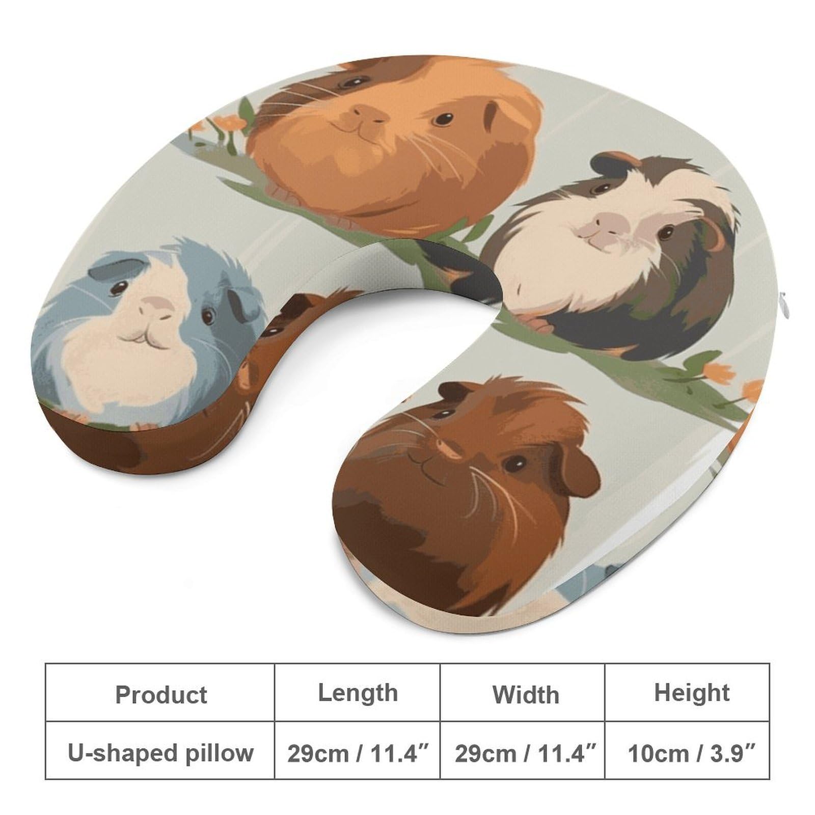 Smiling (8) Cuscino a forma di U, nucleo in memory foam, cuscino per fornire supporto per il collo, cuscino da viaggio, adatto per aerei, auto, case e uffici.