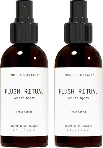 Miniatura 66 de Muse Apothecary Flush Ritual - Aerosol para inodoro aromático y refrescante, usar antes de ir, 4 onzas, infundido con aceites esenciales naturales