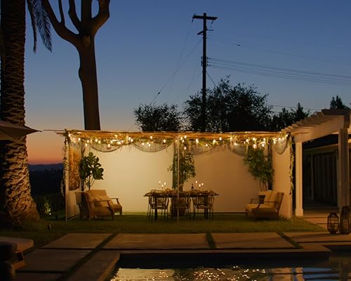 Miniatura 9 de The Sieger Open Air Sukkah - Paredes de malla completa para mantenerte fresco - Kit completo que incluye paredes de marco de bambú y postes de