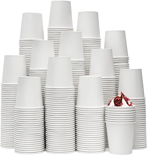 Miniatura 8 de Vumdua 100 vasos de papel desechables de 6 onzas, vasos de bebida fría caliente para café, agua, té, jugo, espresso y cortado (blanco)
