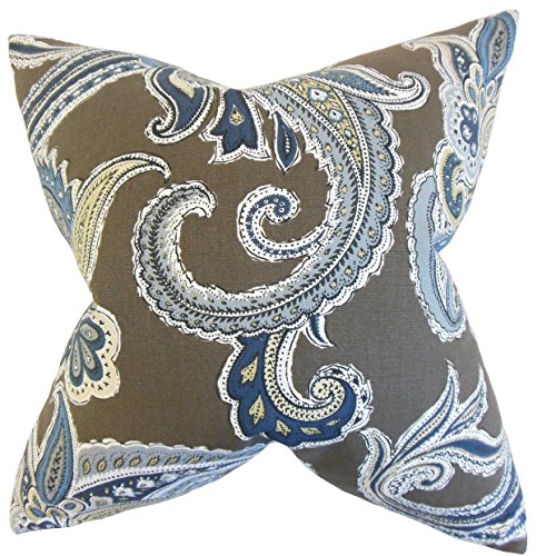 The Pillow Collection Kalani Paisley Cuscino