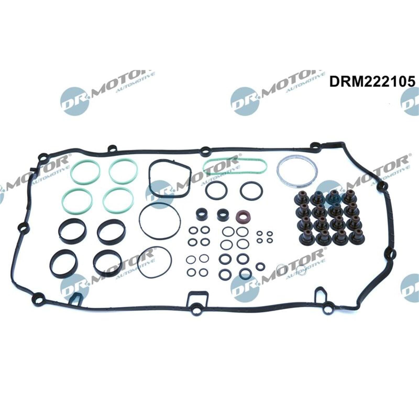 DR.MOTOR AUTOMOTIVE DRM222105 Kit guarnizioni Copritestata con guarnizione cappa testa del cilindro con guarnizione tenuta stelo valvola senza guarnizione testata con guarnizione(i) collettore | Compatibile con: BMW 1, 1, 3, 3 Touring