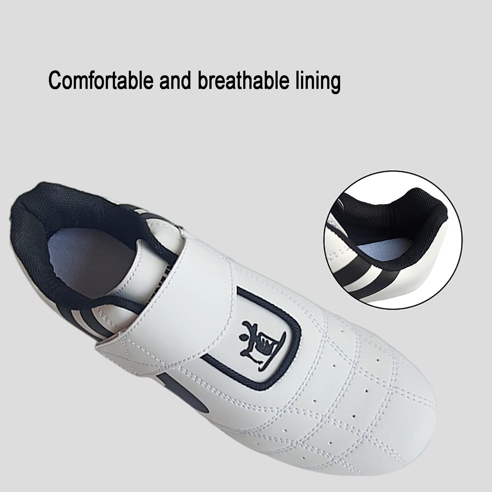 CLSQLXYJZC Scarpe da Taekwondo per Bambini per Adulti, Scarpe da Allenamento Kung Fu da Boxe Traspiranti Antiscivolo Quattro Stagioni, per Scarpe da Arti Marziali da Palestra Sportive Tai Chi Leggere