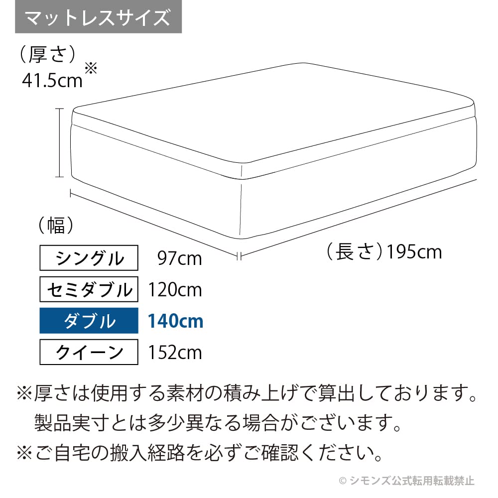 Amazon.co.jp: シモンズ(Simmons) 正規品 マットレス ダブル 
