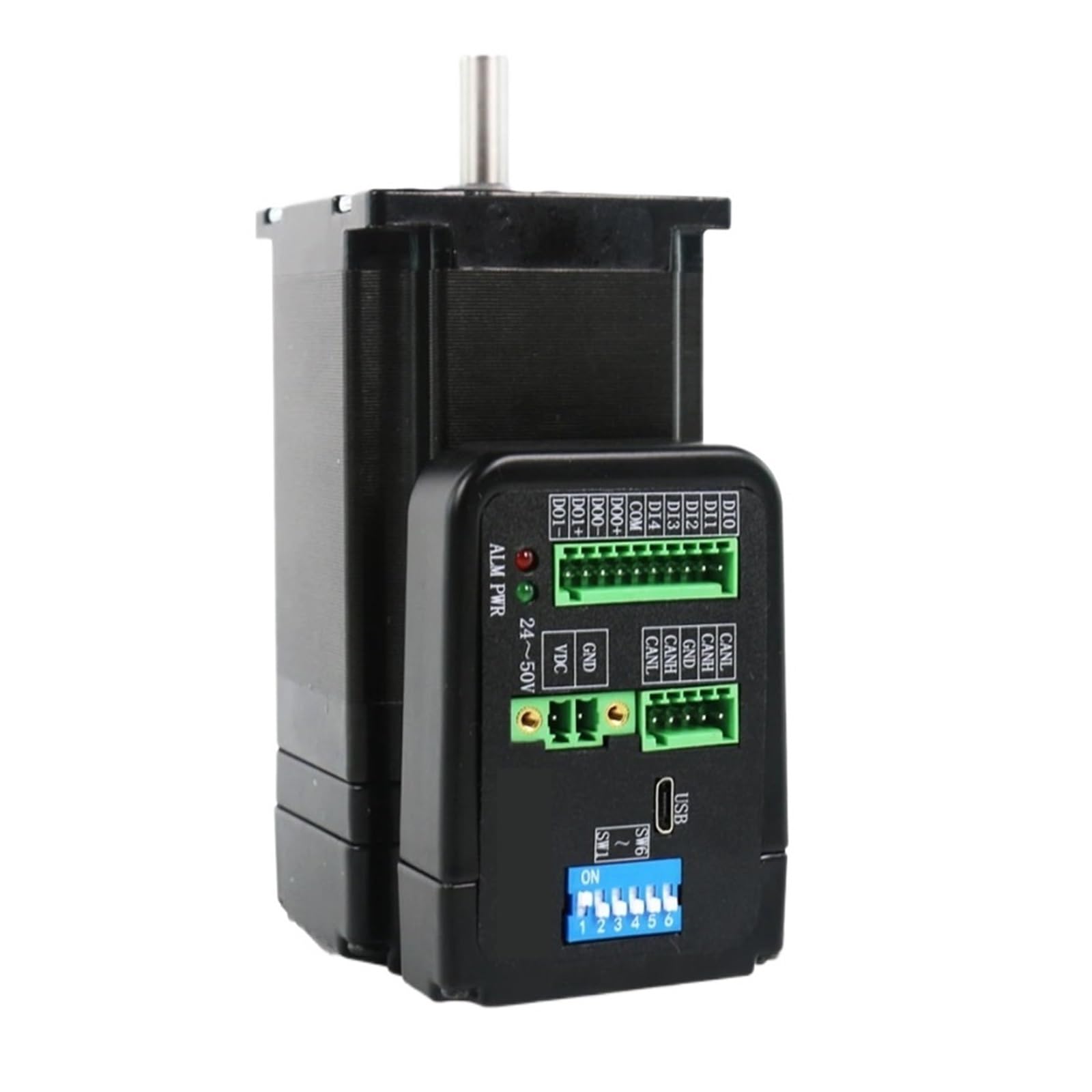 EKFBQBGW 36V4A 2Phase Nema24 Stepper electronic starter Integrated 3/3.5/4N.m OpenLoop Integrated Stepper Motors Driver for Machine(Nema24 4Nm 8mm,RS485 Model)