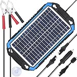 SUNER POWER 12V Solar Car Battery Charger & Maintainer, 6W Waterproof Solar Trickle Charger, Portable Solar Charger…