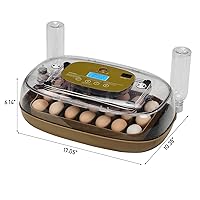 Vista 3 de 24 incubadoras de huevos para incubar huevos, incubadora de huevos de gallina con vela de huevos, giro automático de huevos y temperatura, control